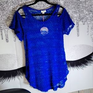 Umgee womens open sleeve top